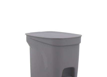 Basurero Tramontina Compact Pedal en Polipropileno Gris con Asta en Acero Galvanizado 7 L