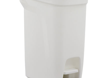 Basurero Tramontina Compact Pedal en Polipropileno Blanco con Asta en Acero Galvanizado 10 L
