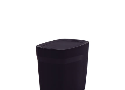 Basurero Tramontina Urban en Polipropileno Negro con Tapa Click 6.5 L