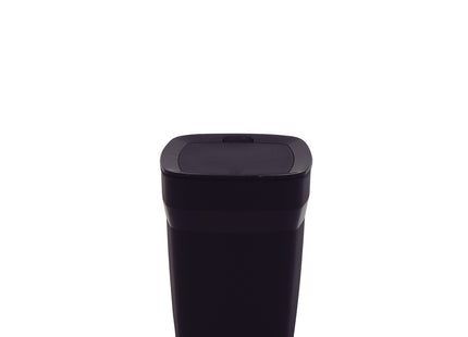 Basurero Tramontina Urban en Polipropileno Negro con Tapa Click 6.5 L