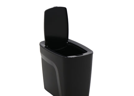Basurero Tramontina Urban en Polipropileno Negro con Tapa Click 6.5 L