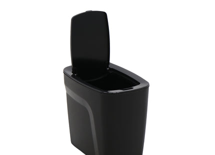 Basurero Tramontina Urban en Polipropileno Negro con Tapa Click 6.5 L
