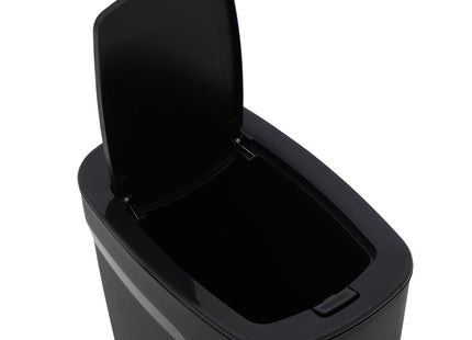Basurero Tramontina Urban en Polipropileno Negro con Tapa Click 6.5 L