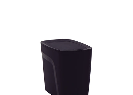 Basurero Tramontina Urban en Polipropileno Negro con Tapa Click 6.5 L