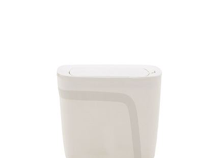 Basurero Tramontina Urban en Polipropileno Blanco con Tapa Click 6.5 L