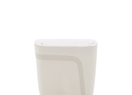 Basurero Tramontina Urban en Polipropileno Blanco con Tapa Click 6.5 L