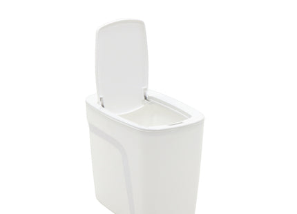Basurero Tramontina Urban en Polipropileno Blanco con Tapa Click 6.5 L