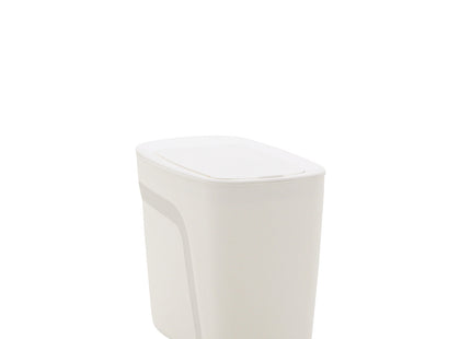 Basurero Tramontina Urban en Polipropileno Blanco con Tapa Click 6.5 L