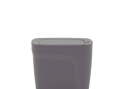 Basurero Tramontina Urban en Polipropileno Gris con Tapa Click 6.5 L