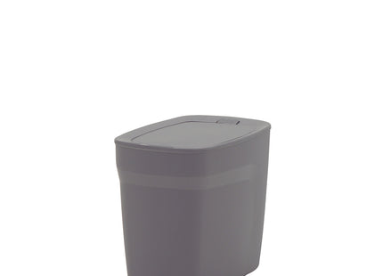 Basurero Tramontina Urban en Polipropileno Gris con Tapa Click 6.5 L