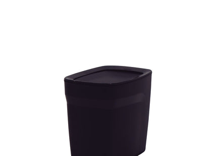 Lixeira Tramontina Compact em Polipropileno Preto com Tampa Basculante 6.5 L