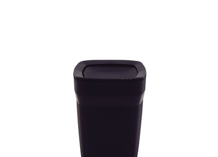 Lixeira Tramontina Compact em Polipropileno Preto com Tampa Basculante 6.5 L