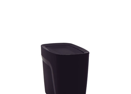 Lixeira Tramontina Compact em Polipropileno Preto com Tampa Basculante 6.5 L
