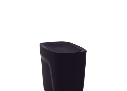 Lixeira Tramontina Compact em Polipropileno Preto com Tampa Basculante 6.5 L