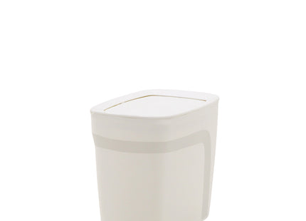 Basurero Tramontina Urban en Polipropileno Blanco con Tapa Basculante 6.5 L