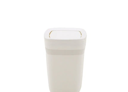 Basurero Tramontina Urban en Polipropileno Blanco con Tapa Basculante 6.5 L