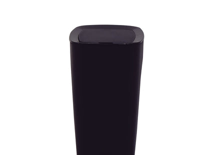Basurero Tramontina Urban en Polipropileno Negro con Tapa Click 8.5 L