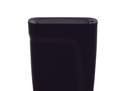 Basurero Tramontina Urban en Polipropileno Negro con Tapa Click 8.5 L
