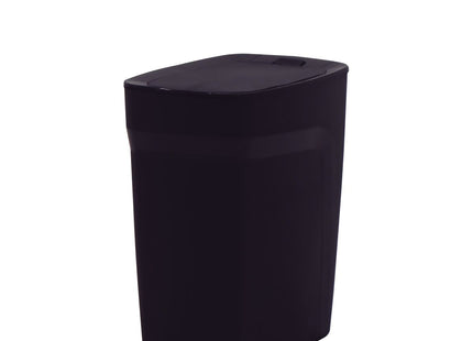 Basurero Tramontina Urban en Polipropileno Negro con Tapa Click 8.5 L