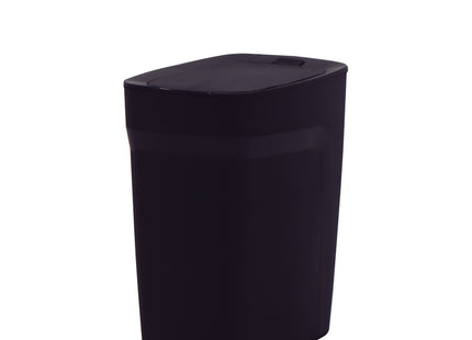 Basurero Tramontina Urban en Polipropileno Negro con Tapa Click 8.5 L