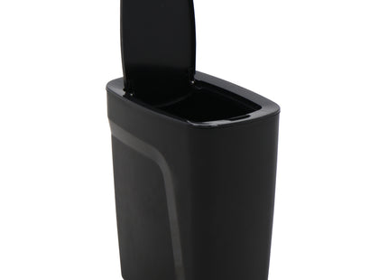 Basurero Tramontina Urban en Polipropileno Negro con Tapa Click 8.5 L