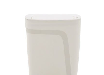 Basurero Tramontina Urban en Polipropileno Blanco con Tapa Click 8.5 L