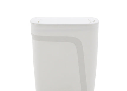 Basurero Tramontina Urban en Polipropileno Blanco con Tapa Click 8.5 L