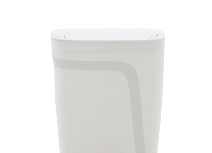 Basurero Tramontina Urban en Polipropileno Blanco con Tapa Click 8.5 L