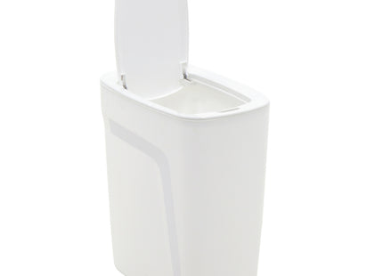 Basurero Tramontina Urban en Polipropileno Blanco con Tapa Click 8.5 L