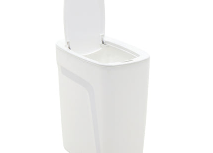Basurero Tramontina Urban en Polipropileno Blanco con Tapa Click 8.5 L