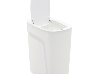 Basurero Tramontina Urban en Polipropileno Blanco con Tapa Click 8.5 L