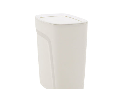 Lixeira Tramontina Compact em Polipropileno Branco com Tampa Basculante 8.5 L