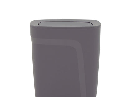 Basurero Tramontina Urban en Polipropileno Gris con Tapa Basculante 8.5 L