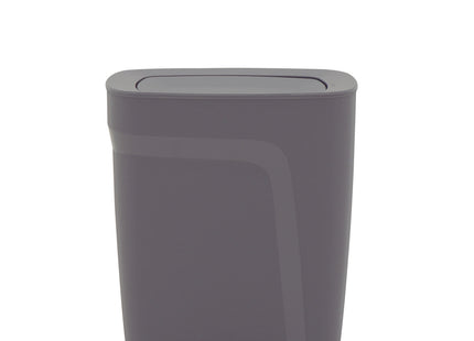Basurero Tramontina Urban en Polipropileno Gris con Tapa Basculante 8.5 L