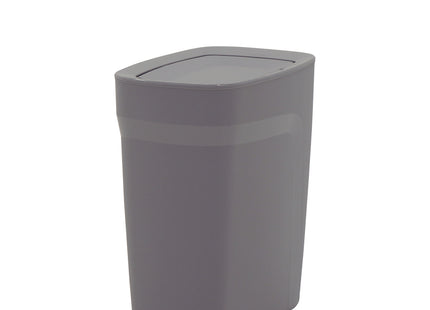 Basurero Tramontina Urban en Polipropileno Gris con Tapa Basculante 8.5 L
