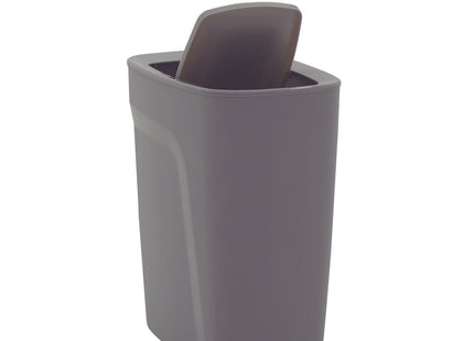 Basurero Tramontina Urban en Polipropileno Gris con Tapa Basculante 8.5 L