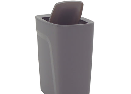 Basurero Tramontina Urban en Polipropileno Gris con Tapa Basculante 8.5 L