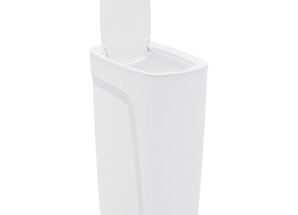Basurero Tramontina Urban en Polipropileno Blanco con Tapa Click 10.5 L