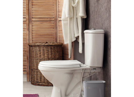Basurero Tramontina Urban en Polipropileno Gris con Tapa Click 10.5 L