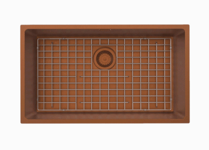 Pileta Tramontina Design Collection Quadrum en acero inoxidable con Recubrimiento PVD Rose 70x40 cm