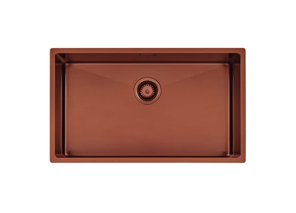 Pileta Tramontina Design Collection Quadrum en acero inoxidable con Recubrimiento PVD Rose 70x40 cm