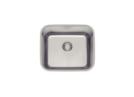Cubeta de Bajo Poner Tramontina Dora 40 BL R6 de Acero Inoxidable Cepillado con Válvula 4 1/2'''' 40x34 cm