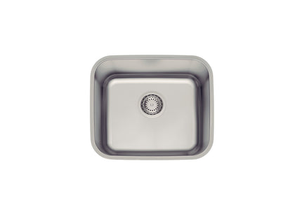 Cubeta de Bajo Poner Tramontina Dora 40 BL R6 de Acero Inoxidable Cepillado con Válvula 4 1/2'''' 40x34 cm