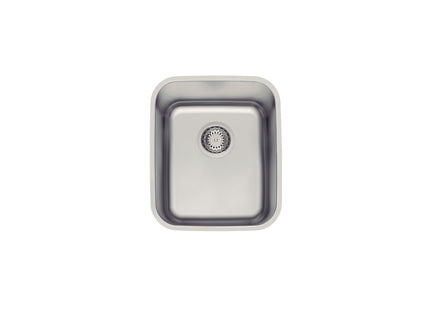 Cubeta Bajo poner Tramontina Dora 34 BL R6 de Acero Inoxidable Cepillado con Válvula 34x40 cm