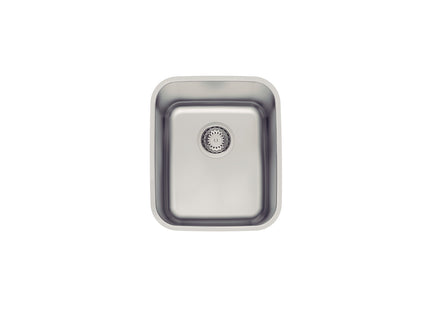 Cubeta Bajo poner Tramontina Dora 34 BL R6 de Acero Inoxidable Cepillado con Válvula 34x40 cm