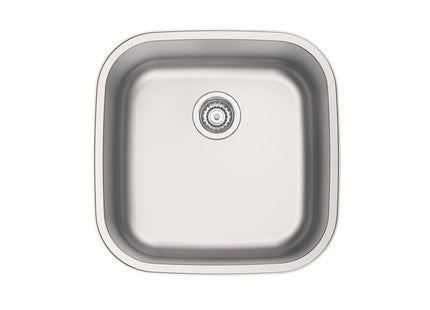 Cubeta de Bajo Poner o Empotrar Tramontina Aria Maxi 40 BS de Acero Inoxidable Cepillado 40x40 cm