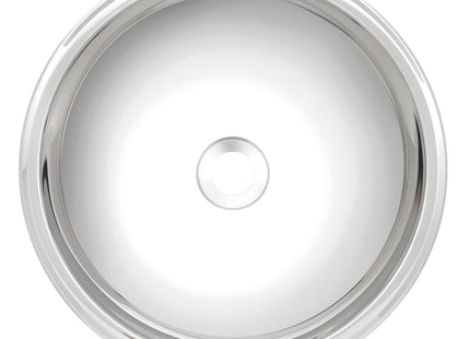 Lavabo Tramontina redondo en acero inoxidable de alto brillo 34 cm