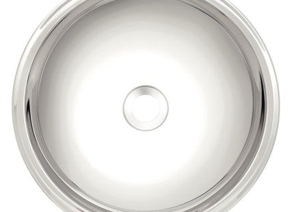 Lavabo Tramontina redondo en acero inoxidable de alto brillo 34 cm