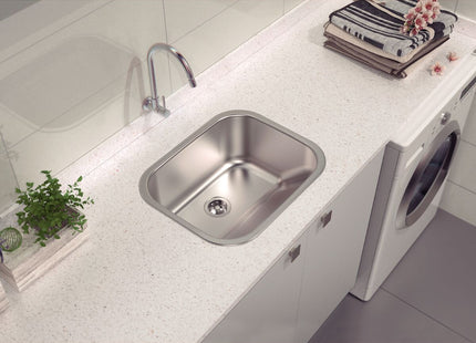 Lavadero Tramontina de empotrar en acero inoxidable cepillado 34 L 50x40 cm