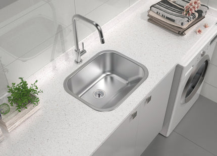 Lavadero Tramontina de empotrar en acero inoxidable cepillado 34 L 50x40 cm